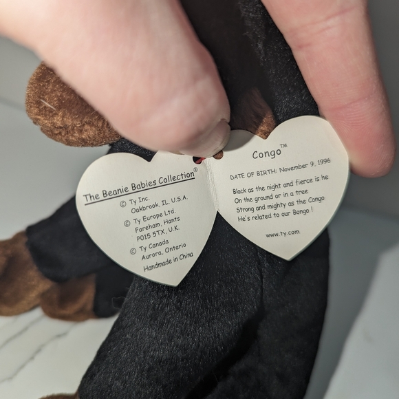 TY beanie baby. Congo. Rare & retired. Excellent condition. Bundle and save!! - Picture 2 of 3